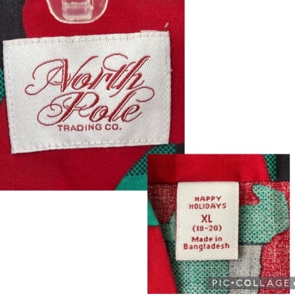 North Pole Trading Co Moose Bear Button Up Holiday Fun Festive Shirt - Sz XL - Picture 3 of 10